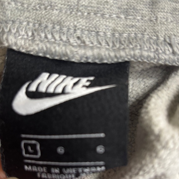 Nike Gray Sweatshirt with White NIKE Text and Navy Swoosh - Picture 3 of 3